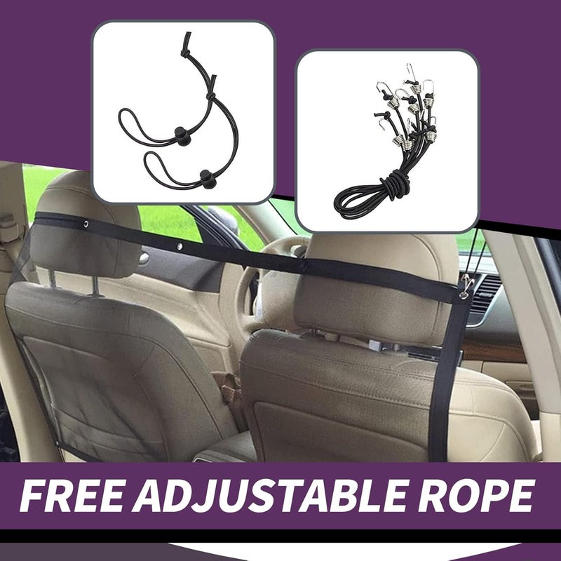 Flygun Black Fence, Pet Barrier Backseat Mesh, Car Divider Net, Dog Guardrail, SUV Pickup Small Car (45.2In x 24.4In) - Image 5